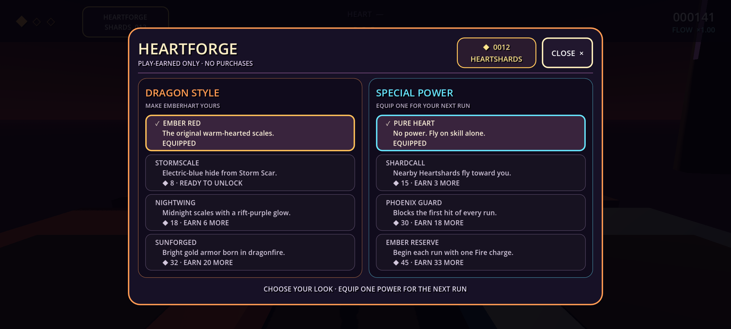The Heartforge showing dragon styles and special powers